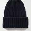 Ribbed Cashmere Beanie