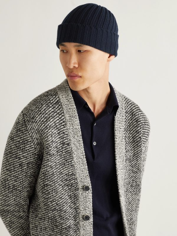 Ribbed Cashmere Beanie - OU