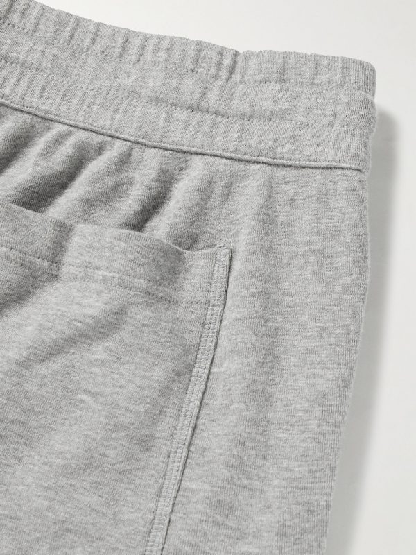 Tapered Brushed Cotton and Modal-Blend Jersey Sweatpants - CU