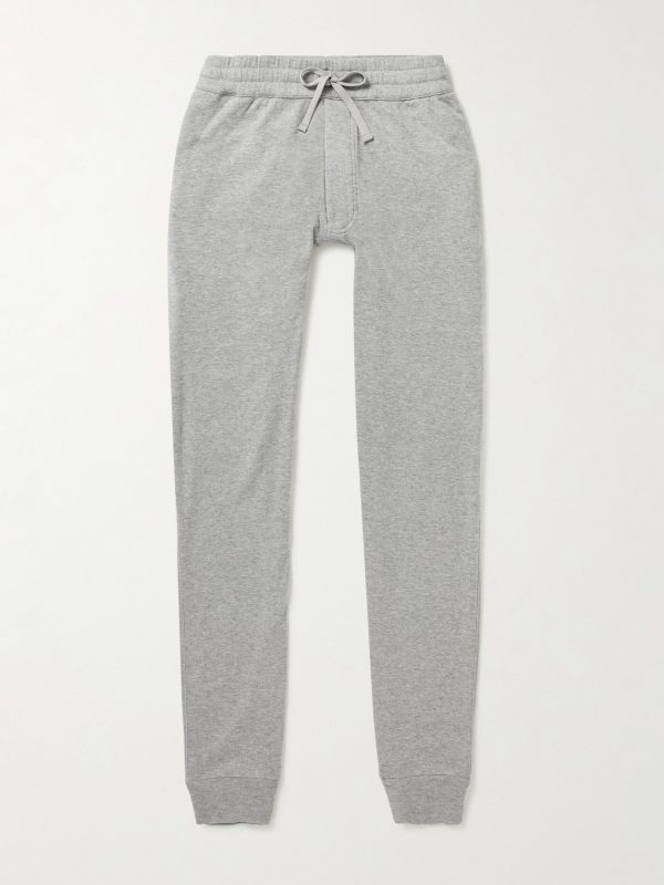Tapered Brushed Cotton and Modal-Blend Jersey Sweatpants