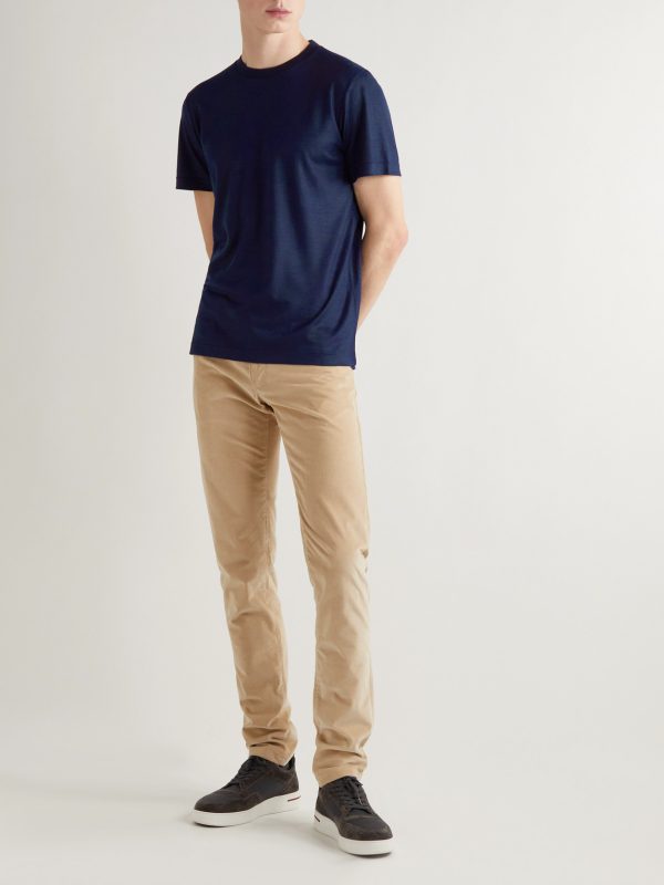 Cashmere-Piqué T-Shirt - OU Cashmere-Piqué T-Shirt - OU