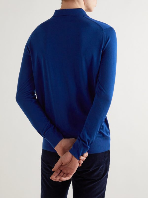 Slim-Fit Wish Virgin Wool Polo Shirt - BK Slim-Fit Wish Virgin Wool Polo Shirt - BK