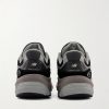 990v6 Leather-Trimmed Suede and Mesh Sneakers - BK 990v6 Leather-Trimmed Suede and Mesh Sneakers - BK