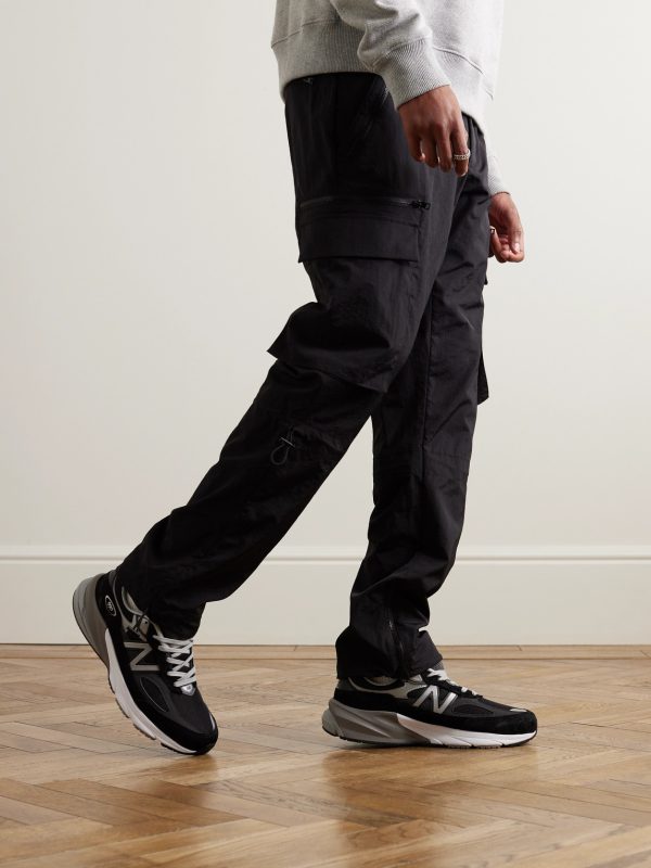 990v6 Leather-Trimmed Suede and Mesh Sneakers - OU 990v6 Leather-Trimmed Suede and Mesh Sneakers - OU