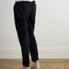 Tapered Cotton-Twill Drawstring Trousers - BK Tapered Cotton-Twill Drawstring Trousers - BK