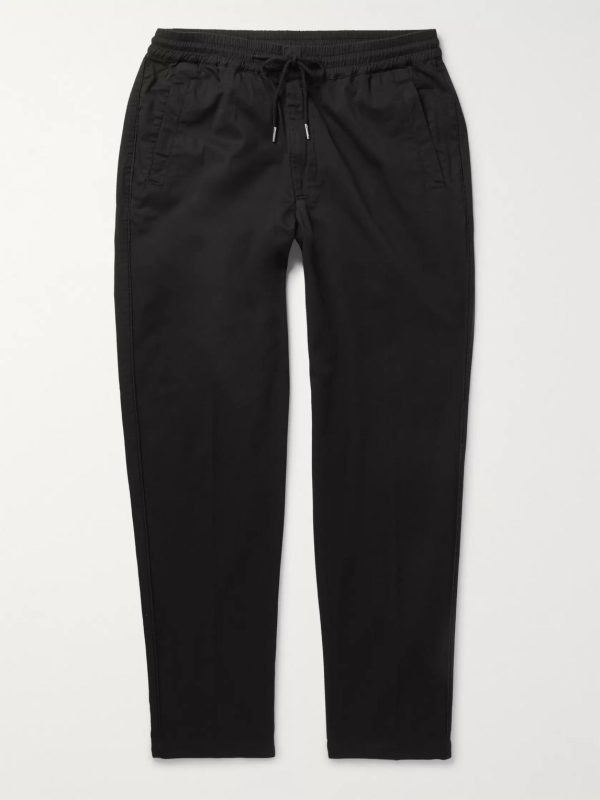 Tapered Cotton-Twill Drawstring Trousers Tapered Cotton-Twill Drawstring Trousers