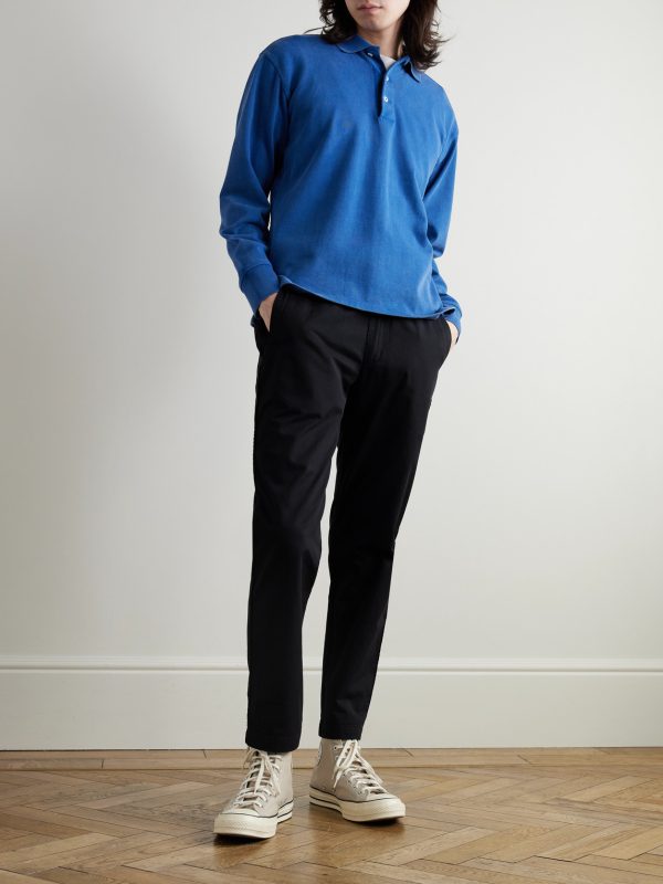Tapered Cotton-Twill Drawstring Trousers - OU Tapered Cotton-Twill Drawstring Trousers - OU