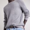 Striped Ribbed Cashmere Sweater - CU Striped Ribbed Cashmere Sweater - CU