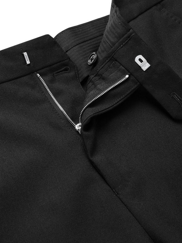 Grosgrain-Trimmed Virgin Wool Tuxedo Trousers - E1 Grosgrain-Trimmed Virgin Wool Tuxedo Trousers - E1