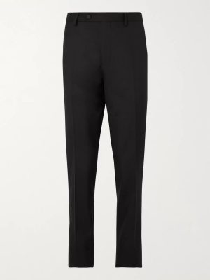 Grosgrain-Trimmed Virgin Wool Tuxedo Trousers Grosgrain-Trimmed Virgin Wool Tuxedo Trousers