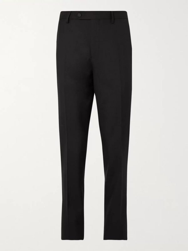 Grosgrain-Trimmed Virgin Wool Tuxedo Trousers Grosgrain-Trimmed Virgin Wool Tuxedo Trousers