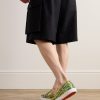 Pik Boat Spiked Glittered Logo-Print Canvas Slip-On Sneakers - OU Pik Boat Spiked Glittered Logo-Print Canvas Slip-On Sneakers - OU