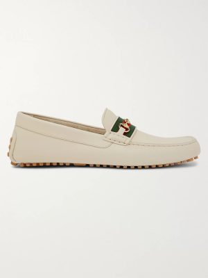 Ayrton Webbing-Trimmed Horsebit Leather Driving Shoes Ayrton Webbing-Trimmed Horsebit Leather Driving Shoes