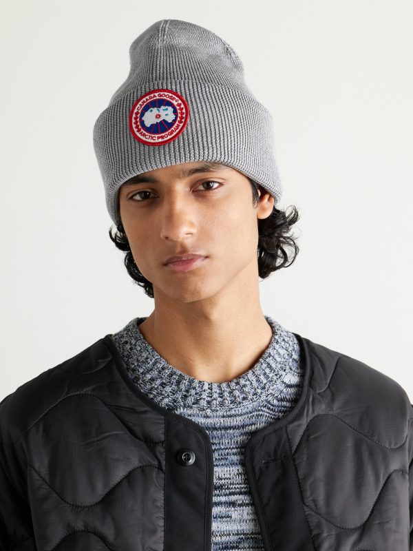 Logo-Appliquéd Merino Wool Beanie - OU