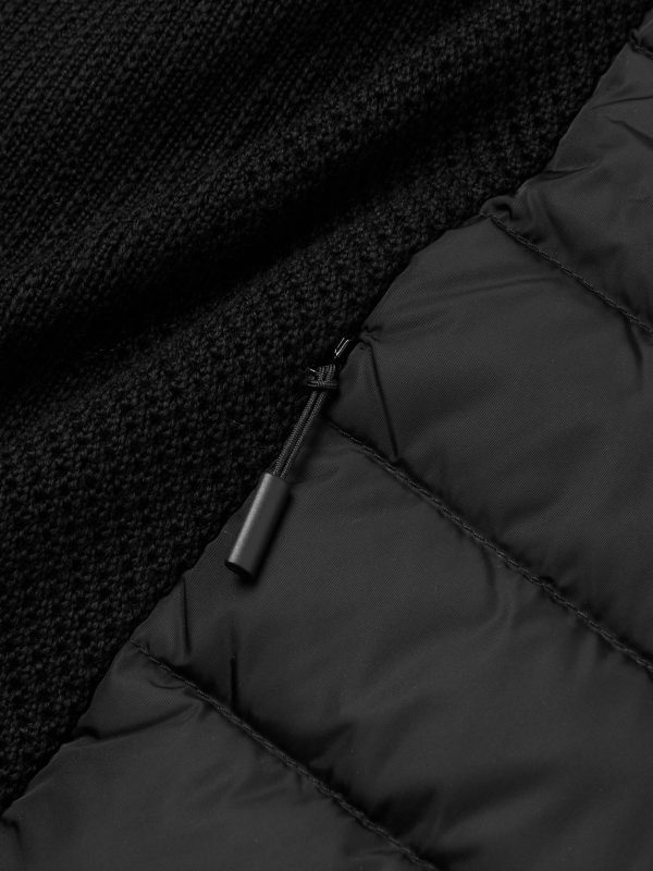 HyBridge Slim-Fit Merino Wool and Quilted Nylon Down Gilet - E1
