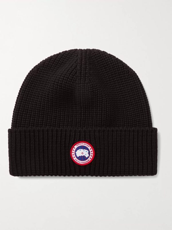 Logo-Appliquéd Ribbed Merino Wool Beanie Logo-Appliquéd Ribbed Merino Wool Beanie
