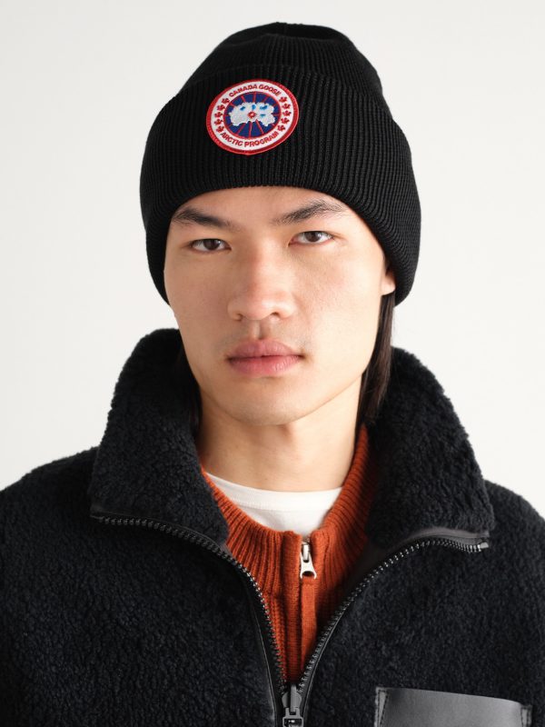Logo-Appliquéd Merino Wool Beanie - OU