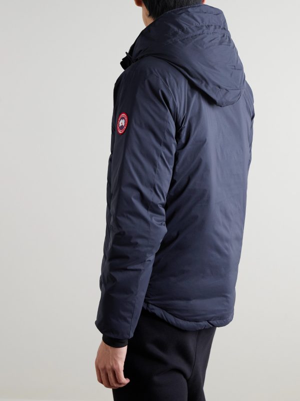 Lodge Slim-Fit Nylon-Ripstop Hooded Down Jacket - BK