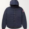 Lodge Slim-Fit Nylon-Ripstop Hooded Down Jacket