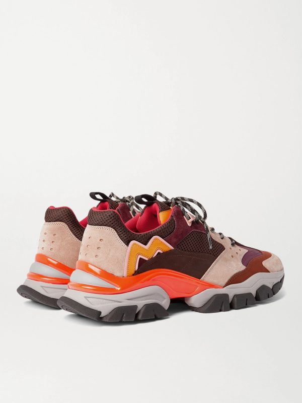 Leave No Trace Leather, Suede and Mesh Sneakers - BK Leave No Trace Leather, Suede and Mesh Sneakers - BK