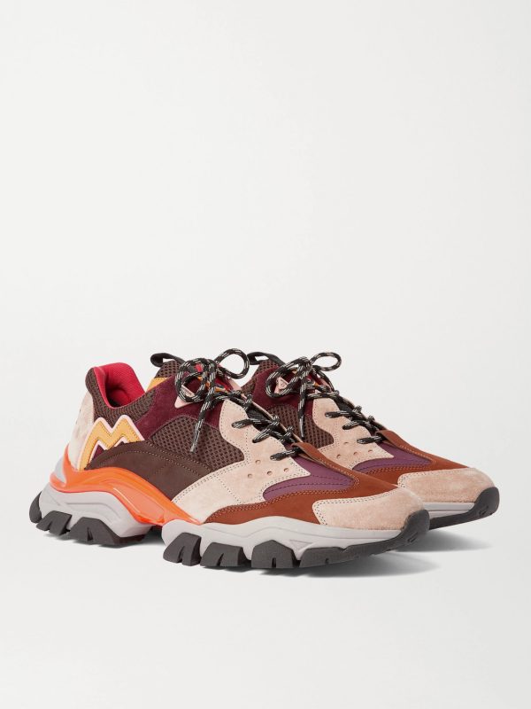 Leave No Trace Leather, Suede and Mesh Sneakers - FR Leave No Trace Leather, Suede and Mesh Sneakers - FR