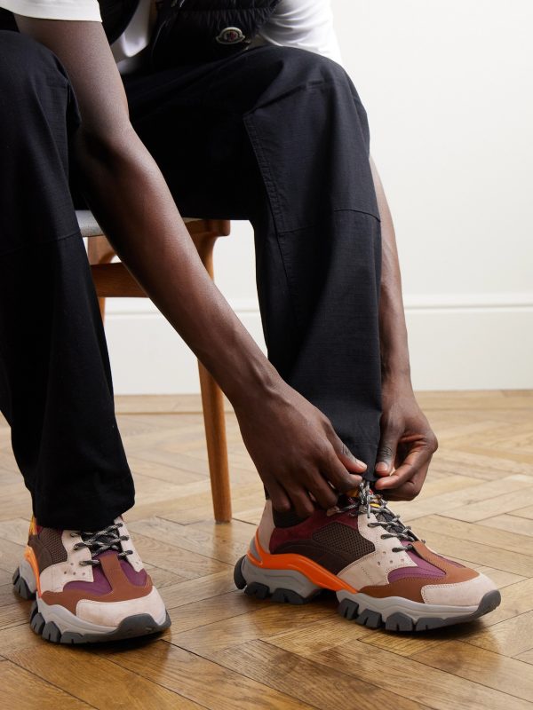Leave No Trace Leather, Suede and Mesh Sneakers - OU Leave No Trace Leather, Suede and Mesh Sneakers - OU