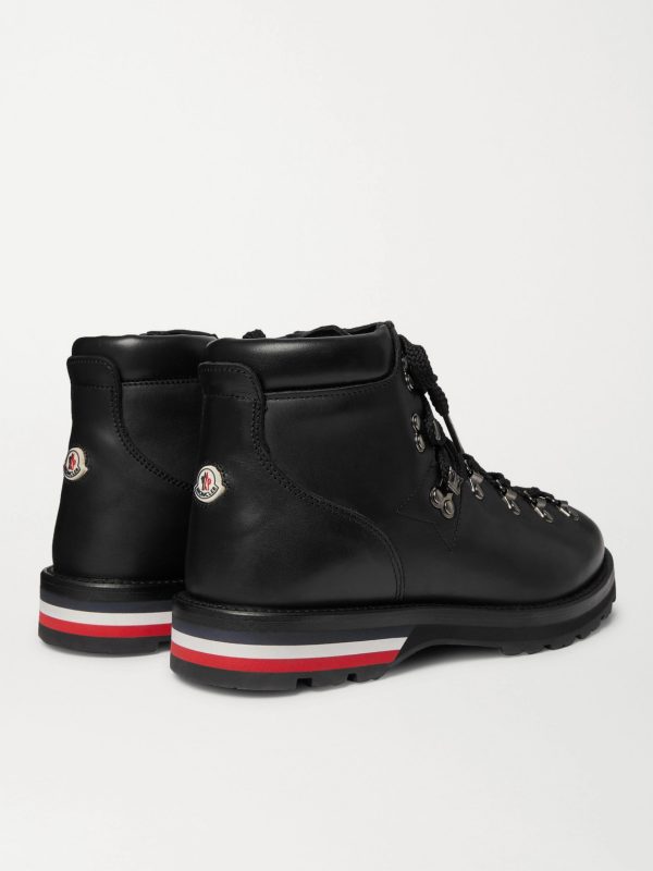 Striped Full-Grain Leather Boots - BK