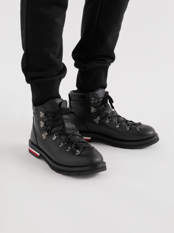 Striped Full-Grain Leather Boots - E1