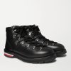 Striped Full-Grain Leather Boots - FR