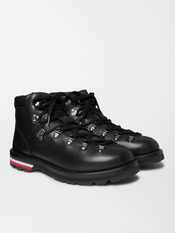Striped Full-Grain Leather Boots - FR