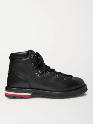Striped Full-Grain Leather Boots Striped Full-Grain Leather Boots