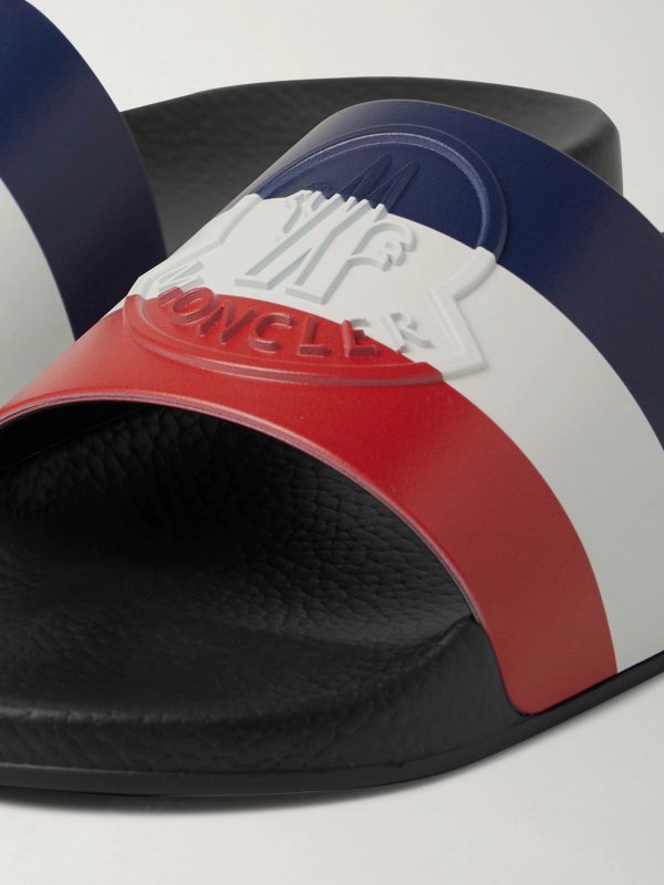 Basile Logo-Embossed Striped Rubber Slides - CU