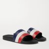 Basile Logo-Embossed Striped Rubber Slides - FR