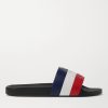 Basile Logo-Embossed Striped Rubber Slides
