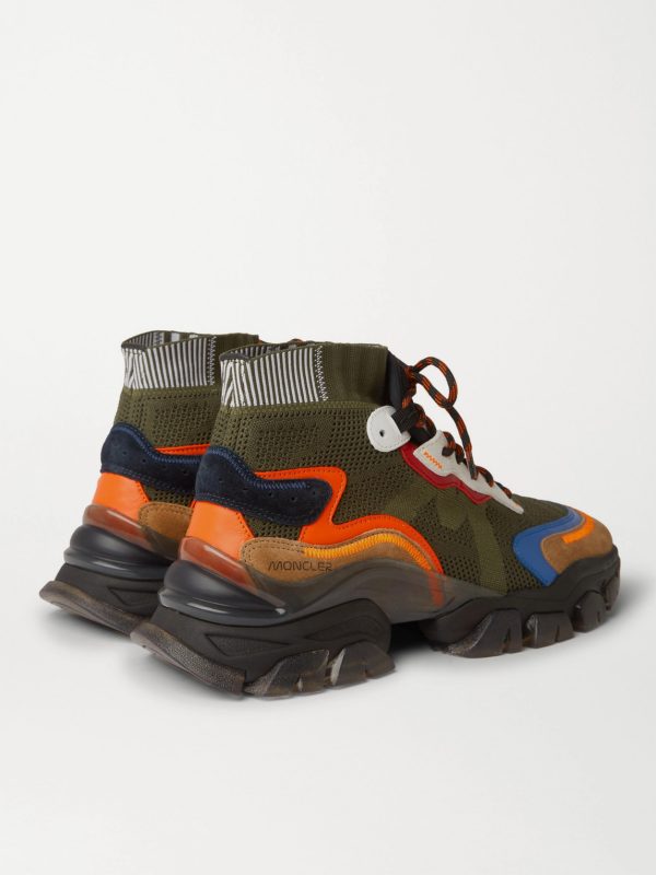 Leave No Trace Suede and Leather-Trimmed Mesh High-Top Sneakers - BK Leave No Trace Suede and Leather-Trimmed Mesh High-Top Sneakers - BK