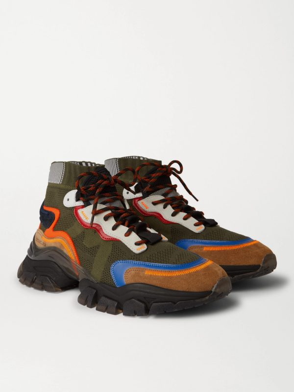 Leave No Trace Suede and Leather-Trimmed Mesh High-Top Sneakers - FR Leave No Trace Suede and Leather-Trimmed Mesh High-Top Sneakers - FR