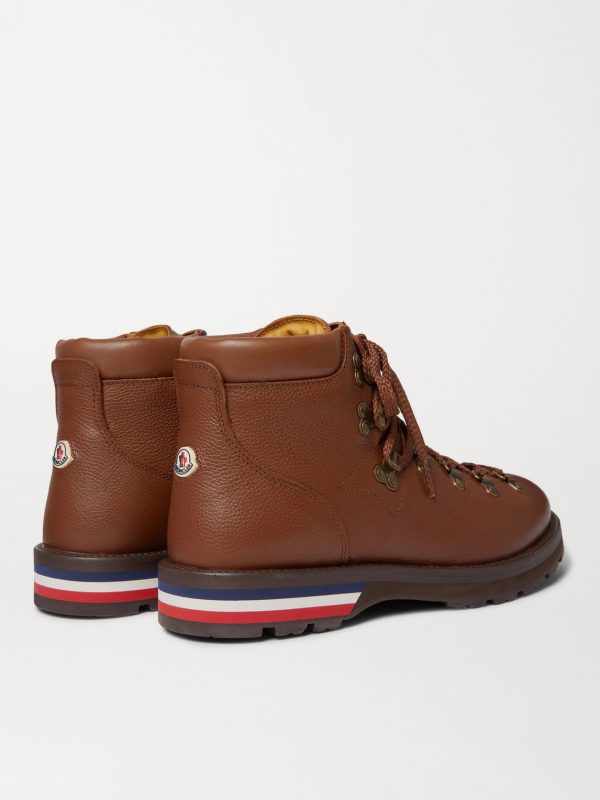 Striped Full-Grain Leather Boots - BK