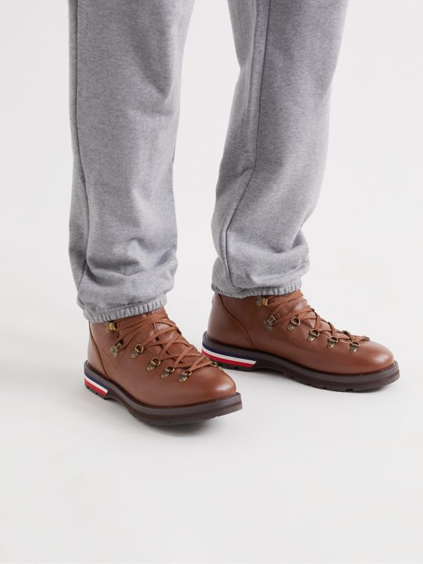 Striped Full-Grain Leather Boots - E1