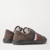 New Monaco Suede and Leather Sneakers - BK New Monaco Suede and Leather Sneakers - BK