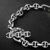 Open-Link Monogram 5mm Sterling Silver Diamond Bracelet - BK Open-Link Monogram 5mm Sterling Silver Diamond Bracelet - BK