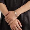 Open-Link Monogram 5mm Sterling Silver Diamond Bracelet - FR Open-Link Monogram 5mm Sterling Silver Diamond Bracelet - FR