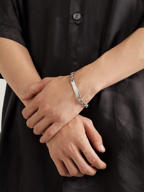 Open-Link Monogram 5mm Sterling Silver Diamond Bracelet - FR Open-Link Monogram 5mm Sterling Silver Diamond Bracelet - FR