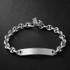 Open-Link Monogram 5mm Sterling Silver Diamond Bracelet Open-Link Monogram 5mm Sterling Silver Diamond Bracelet