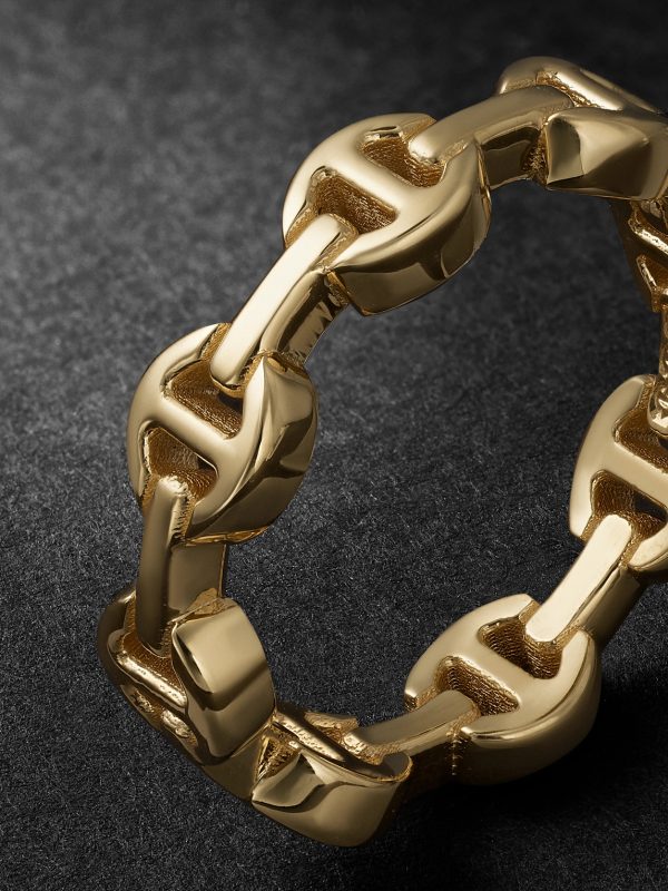 Dame Tri-Link 18-Karat Gold Ring - CU