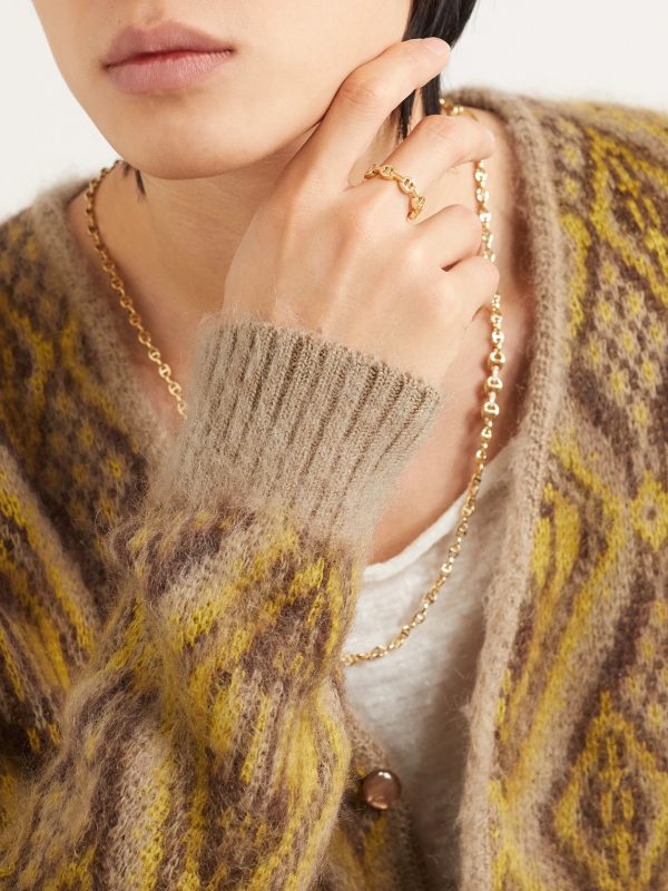 Dame Tri-Link 18-Karat Gold Ring - FR