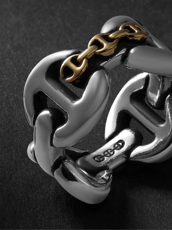 Affix Quad Sterling Silver and 18-Karat Gold Ring - CU Affix Quad Sterling Silver and 18-Karat Gold Ring - CU