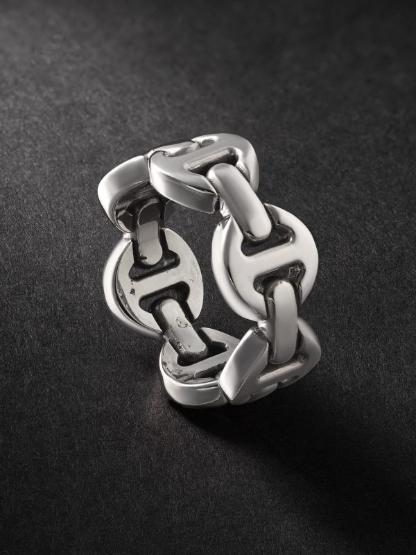 Tri-Link Sterling Silver Ring
