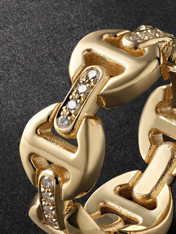 Dame Tri-Link 18-Karat Gold Diamond Ring - CU Dame Tri-Link 18-Karat Gold Diamond Ring - CU