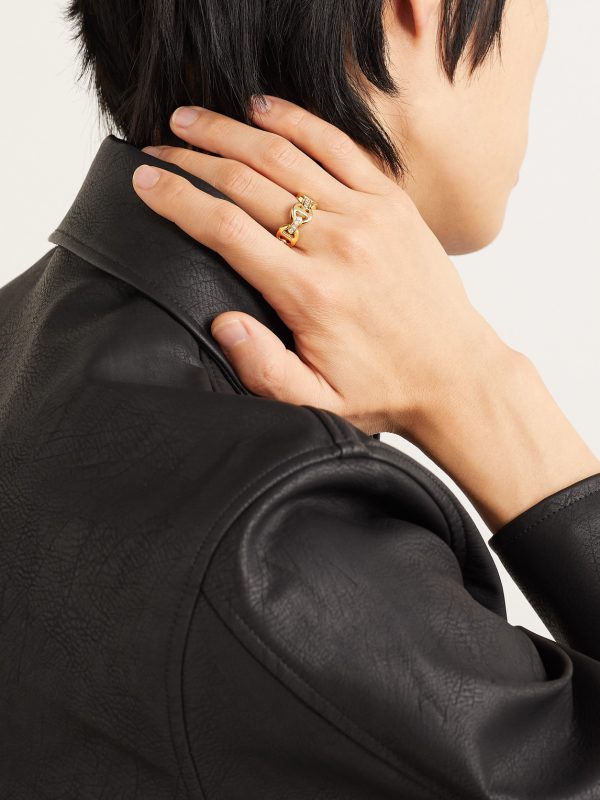 Dame Tri-Link 18-Karat Gold Diamond Ring - FR Dame Tri-Link 18-Karat Gold Diamond Ring - FR