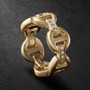 Dame Tri-Link 18-Karat Gold Diamond Ring Dame Tri-Link 18-Karat Gold Diamond Ring
